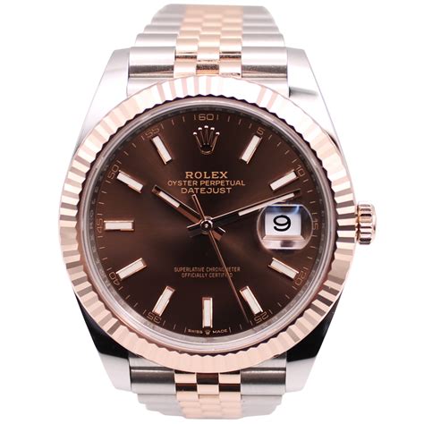 rolex chocolate datejust 41|rolex datejust 41mm jubilee bracelet.